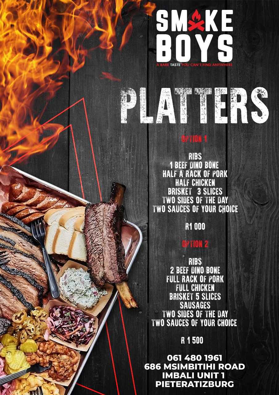 Platters Menu